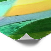 Caretta Caretta Schildkröte Niedlich und farbenfro Poster (Ecke)