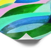 Caretta Caretta Schildkröte Niedlich und farbenfro Poster (Ecke)