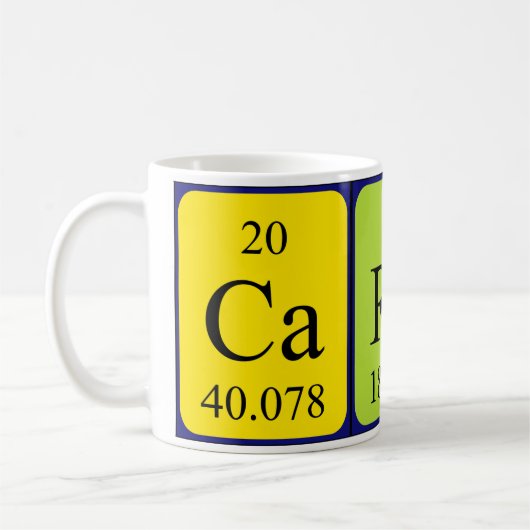 Carey Namen-Tasse periodischer Tabelle Kaffeetasse (Links)