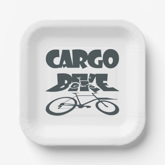 Cargo bike, Lastenfahrrad, Lastenrad Pappteller (Vorderseite)