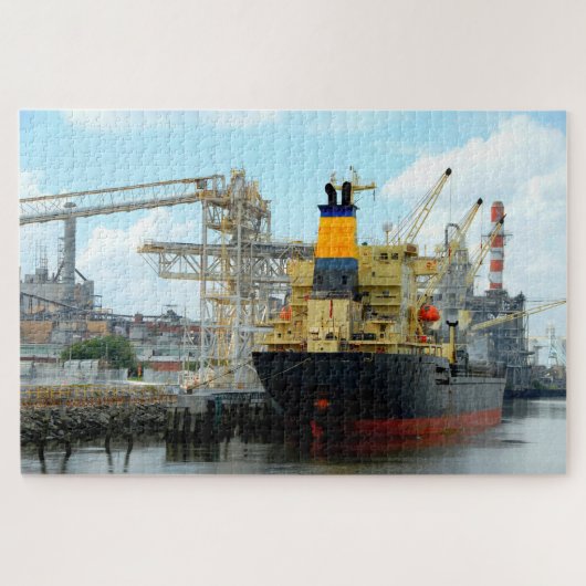 Cargo freighter ship background puzzle (Horizontal)