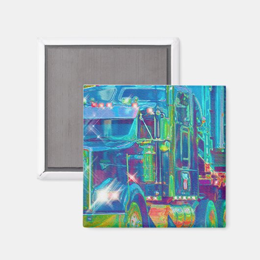 CARGO TRUCK BIG RIG TRUCKERS Geschenke Magnet (Vorderseite/Rückseite)