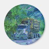 CARGO TRUCK BIG RIG TRUCKERS Geschenke Magnet (Vorne)