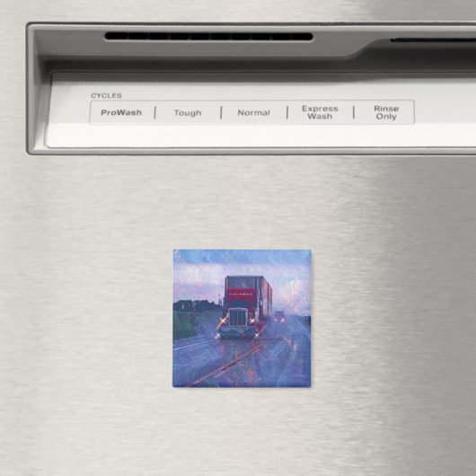 CARGO TRUCK BIG RIG TRUCKERS Geschenke Magnet (In Situ (Geschirrspüler))