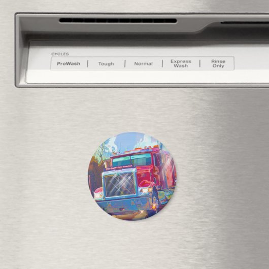 CARGO TRUCK BIG RIG TRUCKERS Geschenke Magnet (In Situ (Geschirrspüler))