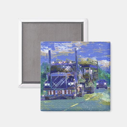 CARGO TRUCK BIG RIG TRUCKERS Geschenke Magnet (Vorderseite/Rückseite)