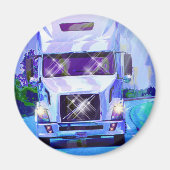 CARGO TRUCK BIG RIG TRUCKERS Geschenke Magnet (Vorne)