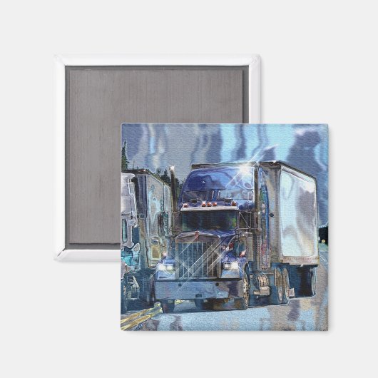 CARGO TRUCK BIG RIG TRUCKERS Geschenke Magnet (Vorderseite/Rückseite)