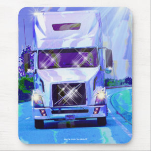 CARGO TRUCK BIG RIG TRUCKERS Mousepad