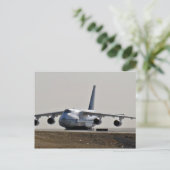 Cargolifter-Flugzeug am Flughafen Postkarte (Stehend Vorderseite)