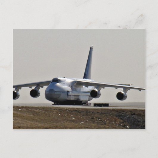 Cargolifter-Flugzeug am Flughafen Postkarte (Vorderseite)