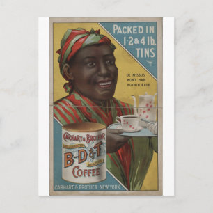 Carhart & Brother gerösteter Kaffee gefeiert Postkarte