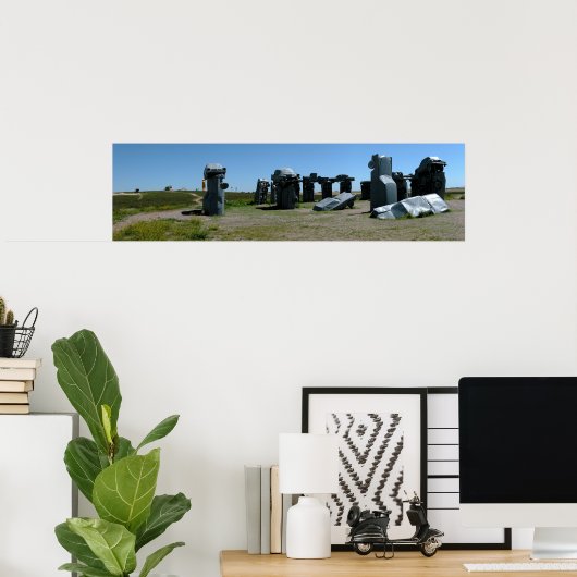 Carhenge, Nebraska Panoramic 2 Poster (Heimbüro)