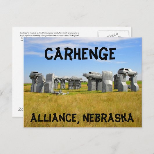 Carhenge Postkarte (Vorne/Hinten)