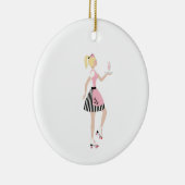 Carhop Girl Keramik Ornament (Rechts)