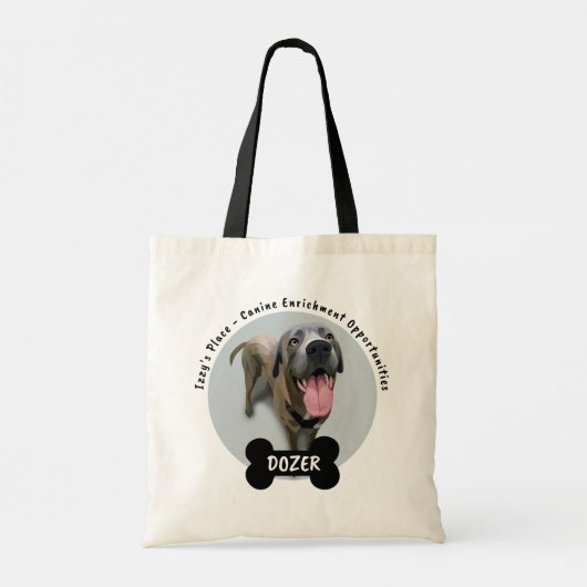 CARI - DOZER LEINWAND TOTE BAG TRAGETASCHE (Rückseite)