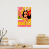 Caribbean Art Print Delta Airlines Travel Poster  (Küche)