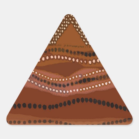 Caribbean Batik - Small Dreieckiger Aufkleber (Vorderseite)