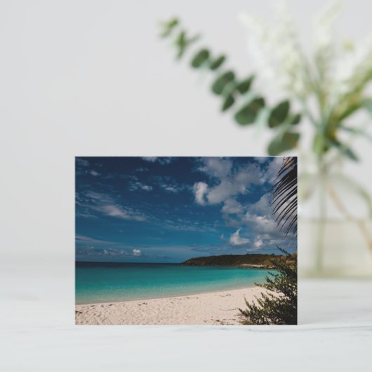 Caribbean Beach 01 Postkarte (Stehend Vorderseite)