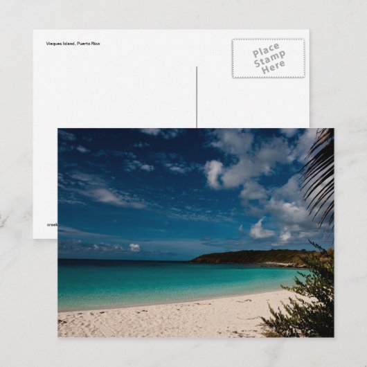 Caribbean Beach 01 Postkarte (Vorne/Hinten)