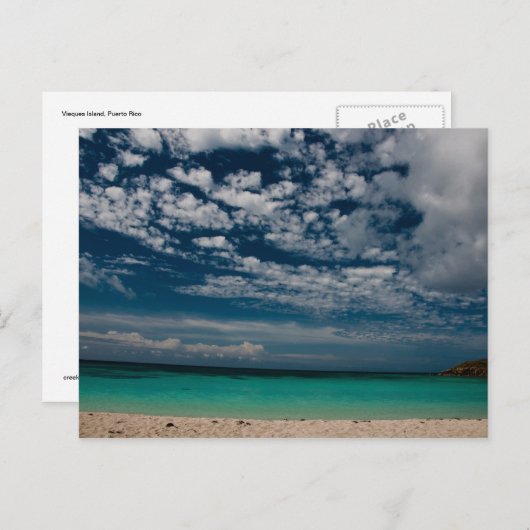 Caribbean Beach 02 Postkarte (Vorne/Hinten)