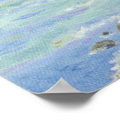 Caribbean Beach Art Poster (Ecke)