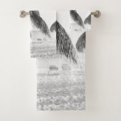 Caribbean Beach Bliss 10 #art #nature Badhandtuch Set (Insitu)