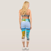 Caribbean Beach Chair Oasis #2 #caribbos #wall Capri Leggings (Rückseite)