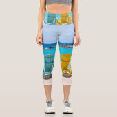 Caribbean Beach Chair Oasis #2 #caribbos #wall Capri Leggings (Vorderseite)