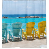 Caribbean Beach Chair Oasis #2 #caribbos #wall Duschvorhang (Vorderseite)