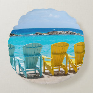 Caribbean Beach Chair Oasis #2 #caribbos #wall Rundes Kissen