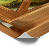 Caribbean Beach - Green Sea View Imitate Fake Wind Poster (Ecke)