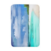 Caribbean Beach mit Deep Blue Summer Sky Badematte (Vorderseite Vertikal)