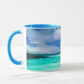 Caribbean Beach mit Deep Blue Summer Sky Tasse (Links)