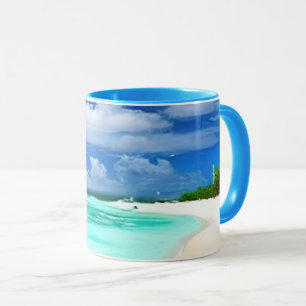 Caribbean Beach mit Deep Blue Summer Sky Tasse
