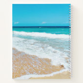 Caribbean Beach Waves in Aruba Recipe Book Notizblock (Rückseite)
