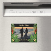Caribbean Beach Wedding Tropical Save the Date Magnet (In Situ (Geschirrspüler))
