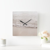 Caribbean Beach Zen Oasis #4 #ocean #wall #art Quadratische Wanduhr (Zuhause)