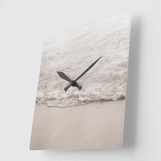Caribbean Beach Zen Oasis #4 #ocean #wall #art Quadratische Wanduhr (Winkel)