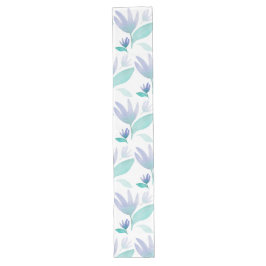 Caribbean Blue Green Watercolor Wonder Blume Großer Tischläufer