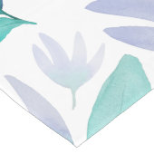 Caribbean Blue Green Watercolor Wonder Blume Großer Tischläufer (Ecke)