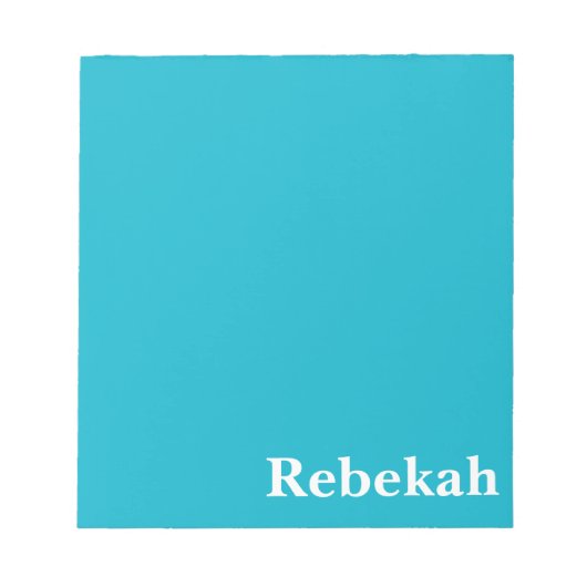 Caribbean Blue individuell anpassbar Notizblock (Vorderseite)