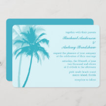 Caribbean Blue Palm Trees Tropical Wedding