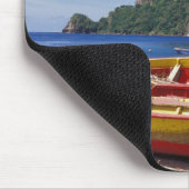 Caribbean, BWI, St. Lucia, Sailboats, Soufriere. Mousepad (Ecke)