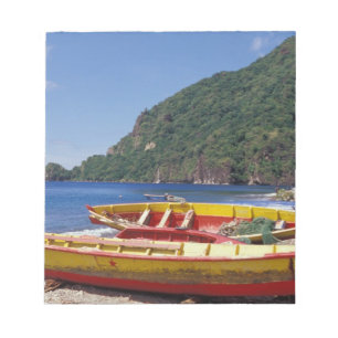 Caribbean, BWI, St. Lucia, Sailboats, Soufriere. Notizblock