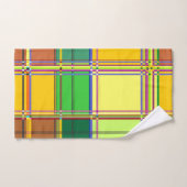 Caribbean Colorful Fabric Madras Tartan Badhandtuch Set (Handtuch)