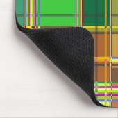 Caribbean Colorful Fabric Madras Tartan Mousepad (Ecke)