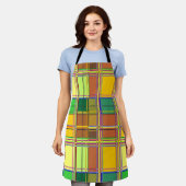 Caribbean Colorful Fabric Madras Tartan Schürze (Getragen)