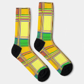 Caribbean Colorful Fabric Madras Tartan Socken (Rechts)
