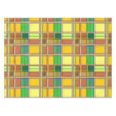 Caribbean Colorful Fabric Madras Tartan Tischdecke (Vorderseite (Horizontal))